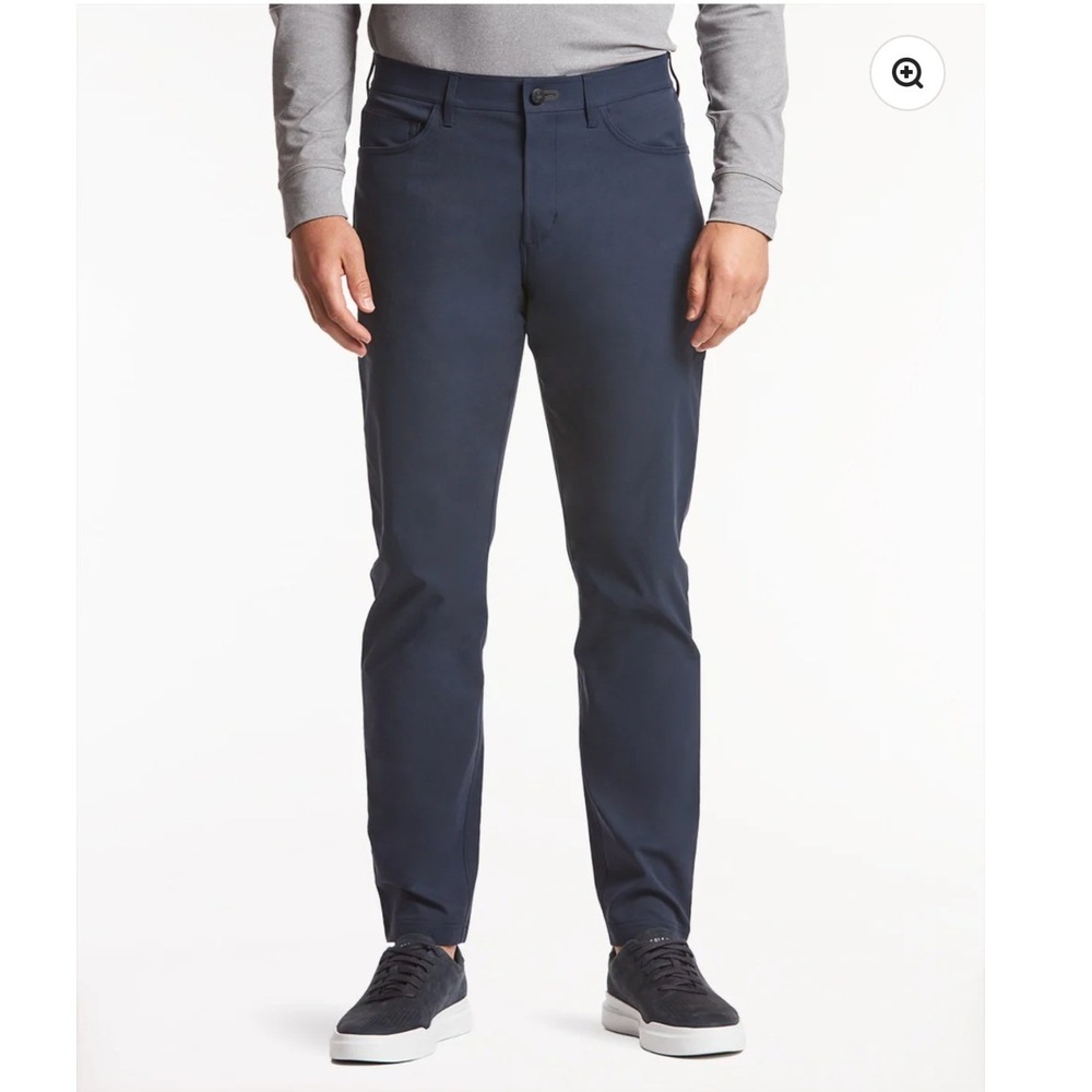 Public Rec Mens Workday Pant‎ Navy Blue Slim Fit Tech Stretch Trousers 40x32
